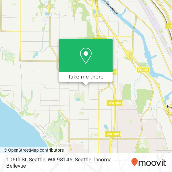 Mapa de 106th St, Seattle, WA 98146