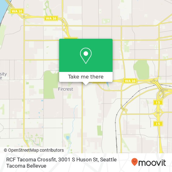 RCF Tacoma Crossfit, 3001 S Huson St map