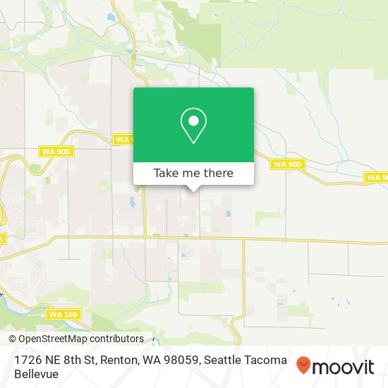 Mapa de 1726 NE 8th St, Renton, WA 98059