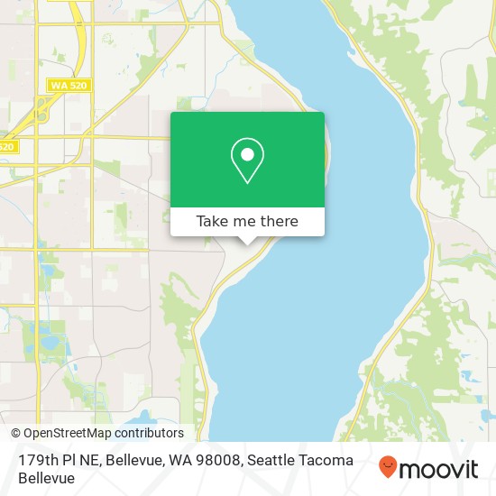 Mapa de 179th Pl NE, Bellevue, WA 98008