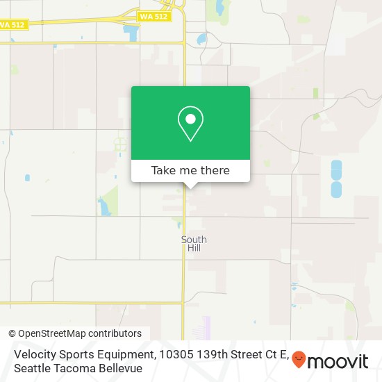 Mapa de Velocity Sports Equipment, 10305 139th Street Ct E