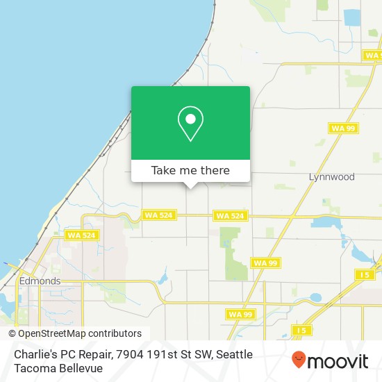 Charlie's PC Repair, 7904 191st St SW map