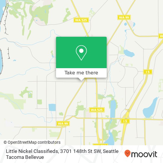 Mapa de Little Nickel Classifieds, 3701 148th St SW