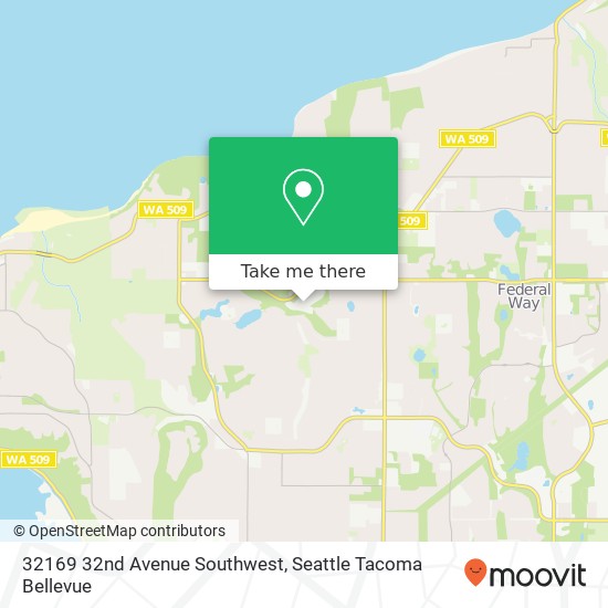 32169 32nd Avenue Southwest, 32169 32nd Ave SW, Federal Way, WA 98023, USA map