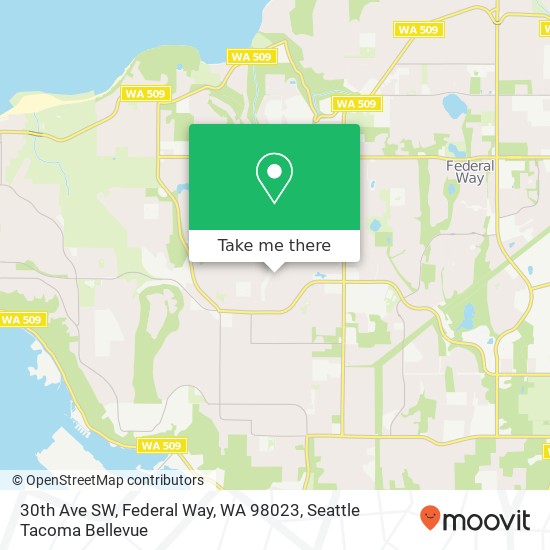 Mapa de 30th Ave SW, Federal Way, WA 98023