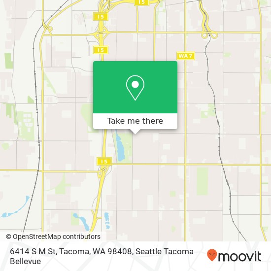 Mapa de 6414 S M St, Tacoma, WA 98408