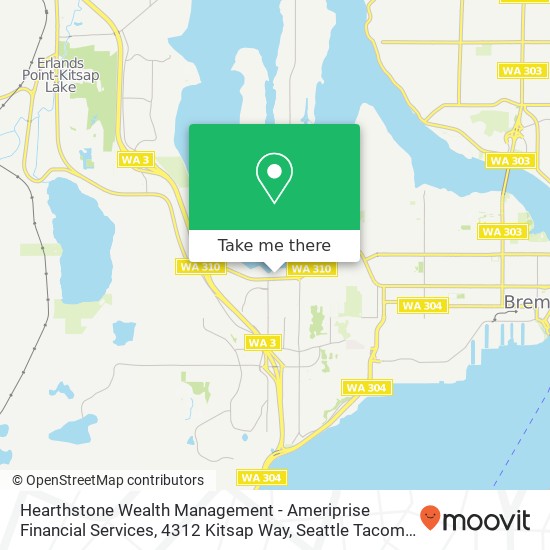 Mapa de Hearthstone Wealth Management - Ameriprise Financial Services, 4312 Kitsap Way