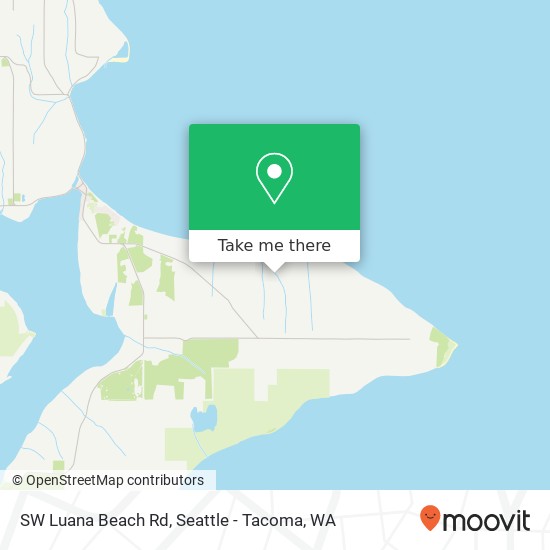 Mapa de SW Luana Beach Rd, Vashon, WA 98070