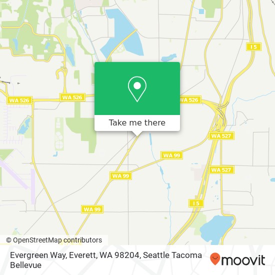 Mapa de Evergreen Way, Everett, WA 98204