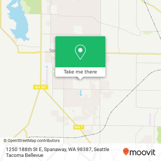 1250 188th St E, Spanaway, WA 98387 map