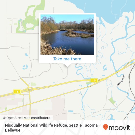 Mapa de Nisqually National Wildlife Refuge, Meridian Rd NE