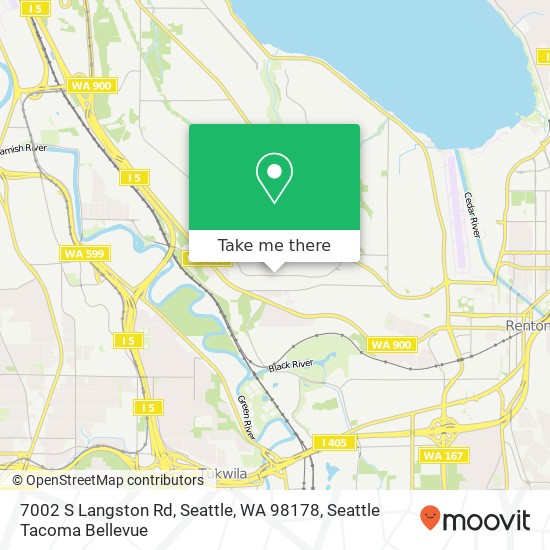 Mapa de 7002 S Langston Rd, Seattle, WA 98178