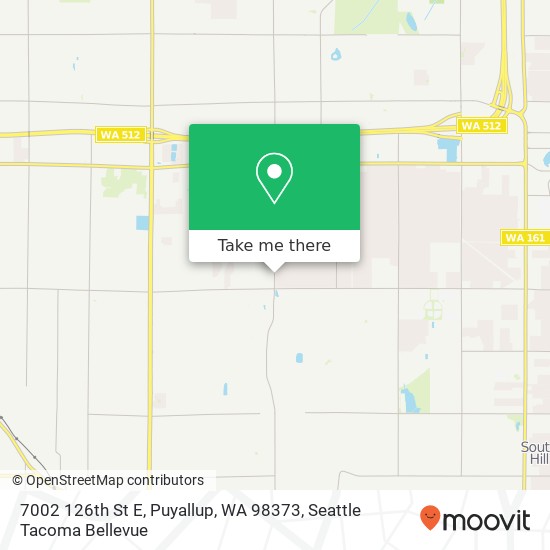 Mapa de 7002 126th St E, Puyallup, WA 98373