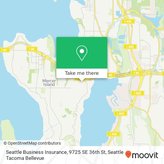 Mapa de Seattle Business Insurance, 9725 SE 36th St