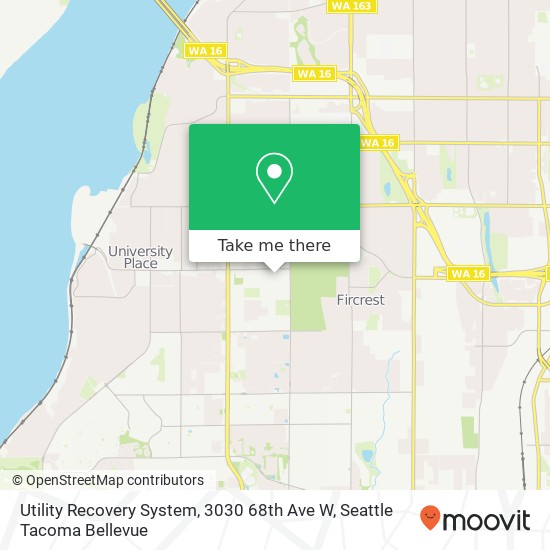 Utility Recovery System, 3030 68th Ave W map