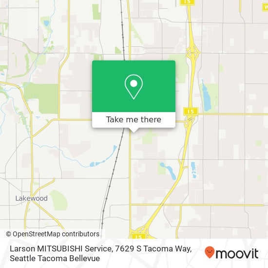 Mapa de Larson MITSUBISHI Service, 7629 S Tacoma Way