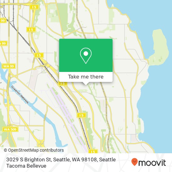 Mapa de 3029 S Brighton St, Seattle, WA 98108
