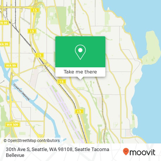 Mapa de 30th Ave S, Seattle, WA 98108