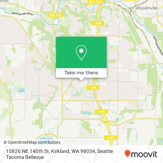 Mapa de 10826 NE 140th St, Kirkland, WA 98034