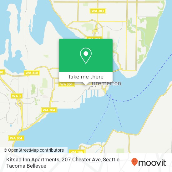 Mapa de Kitsap Inn Apartments, 207 Chester Ave