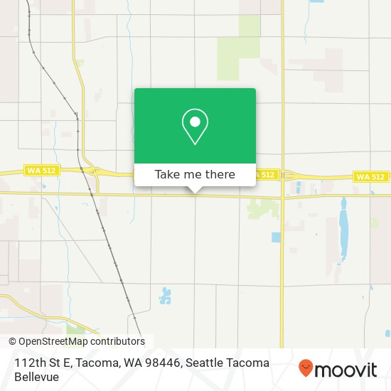 Mapa de 112th St E, Tacoma, WA 98446