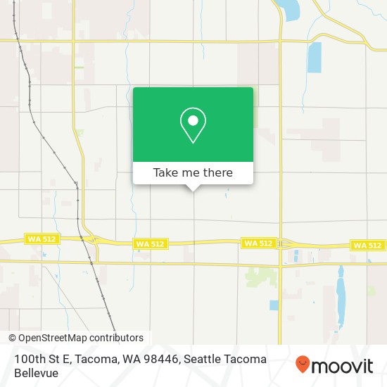 Mapa de 100th St E, Tacoma, WA 98446