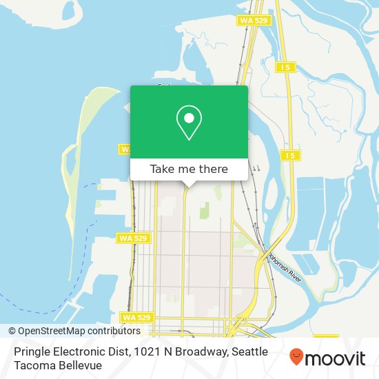 Mapa de Pringle Electronic Dist, 1021 N Broadway