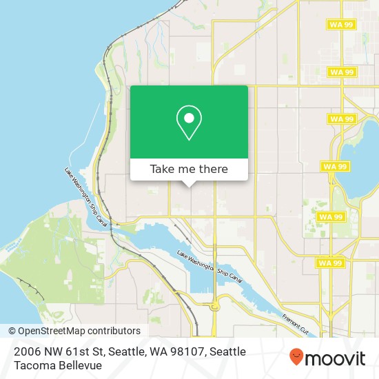 Mapa de 2006 NW 61st St, Seattle, WA 98107