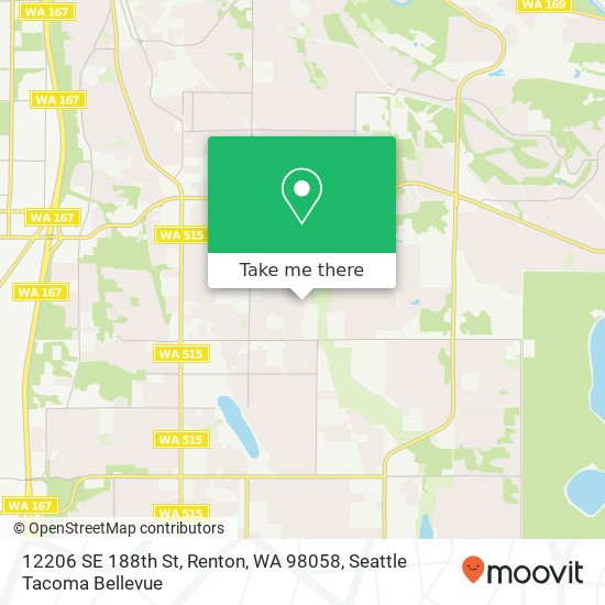 Mapa de 12206 SE 188th St, Renton, WA 98058