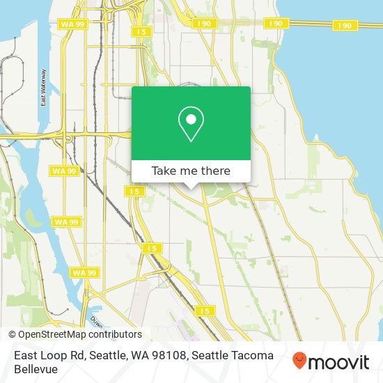 Mapa de East Loop Rd, Seattle, WA 98108