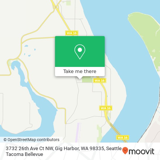 Mapa de 3732 26th Ave Ct NW, Gig Harbor, WA 98335