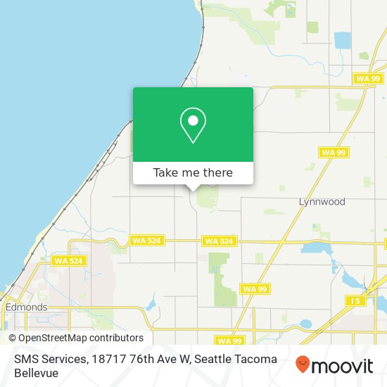 Mapa de SMS Services, 18717 76th Ave W