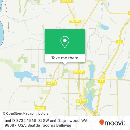 Mapa de unit D, 3732 156th St SW unit D, Lynnwood, WA 98087, USA