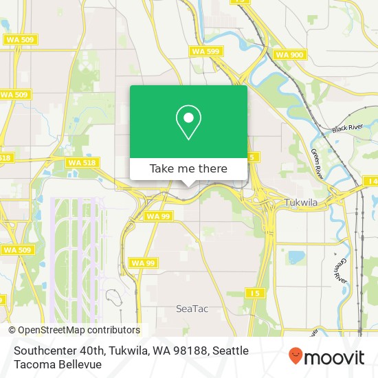 Mapa de Southcenter 40th, Tukwila, WA 98188