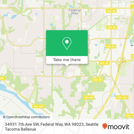 Mapa de 34931 7th Ave SW, Federal Way, WA 98023