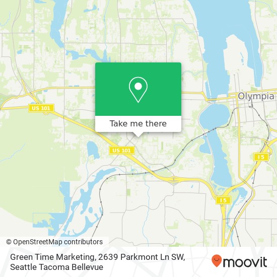 Mapa de Green Time Marketing, 2639 Parkmont Ln SW
