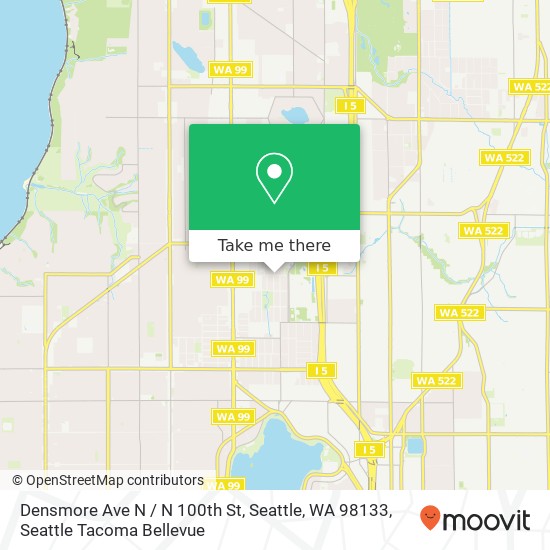 Mapa de Densmore Ave N / N 100th St, Seattle, WA 98133