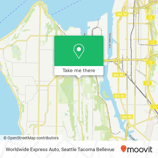 Worldwide Express Auto map