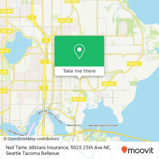 Mapa de Neil Tarte: Allstate Insurance, 5025 25th Ave NE