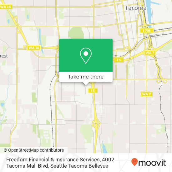 Mapa de Freedom Financial & Insurance Services, 4002 Tacoma Mall Blvd