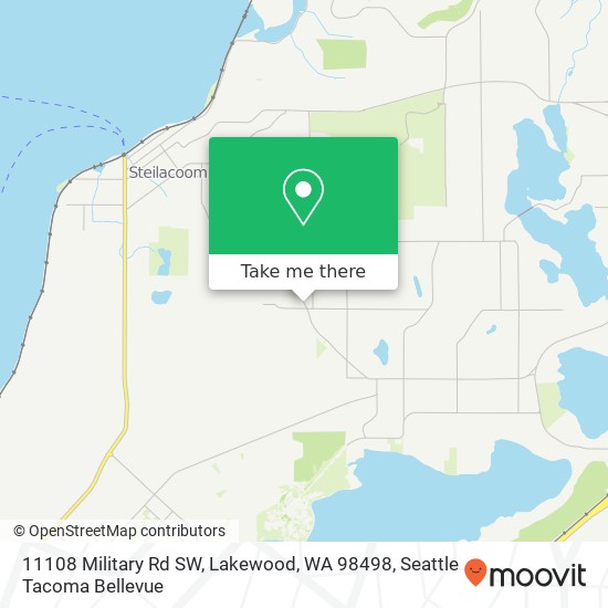 Mapa de 11108 Military Rd SW, Lakewood, WA 98498