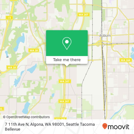 Mapa de 7 11th Ave N, Algona, WA 98001