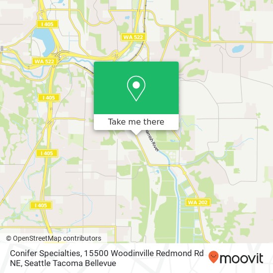 Mapa de Conifer Specialties, 15500 Woodinville Redmond Rd NE