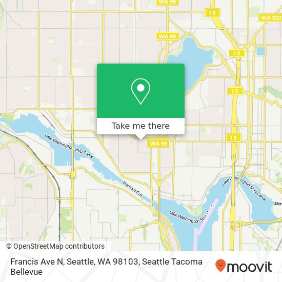 Mapa de Francis Ave N, Seattle, WA 98103