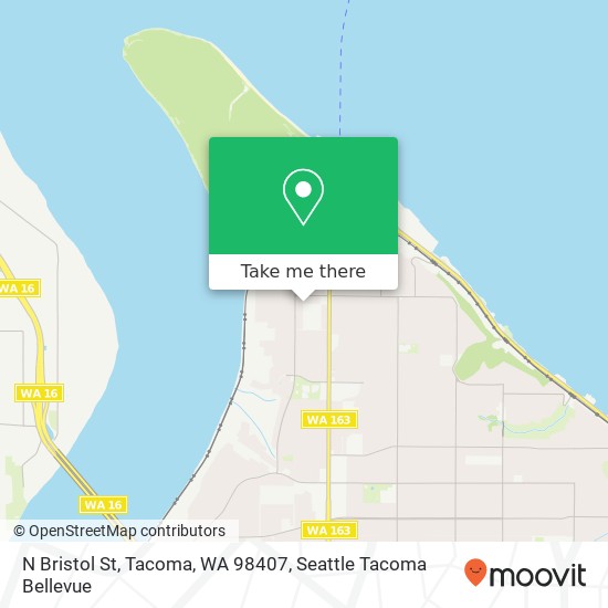 Mapa de N Bristol St, Tacoma, WA 98407