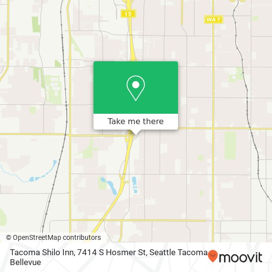 Mapa de Tacoma Shilo Inn, 7414 S Hosmer St