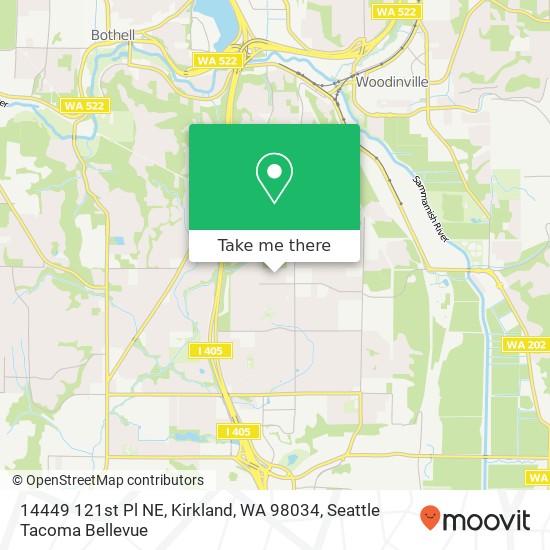 Mapa de 14449 121st Pl NE, Kirkland, WA 98034