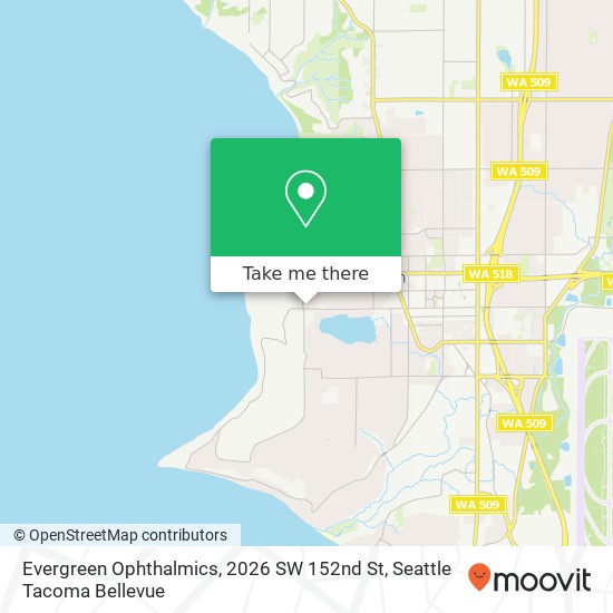 Evergreen Ophthalmics, 2026 SW 152nd St map