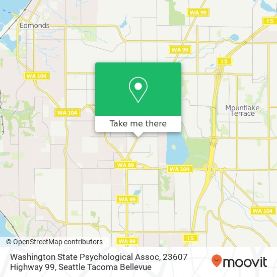 Washington State Psychological Assoc, 23607 Highway 99 map