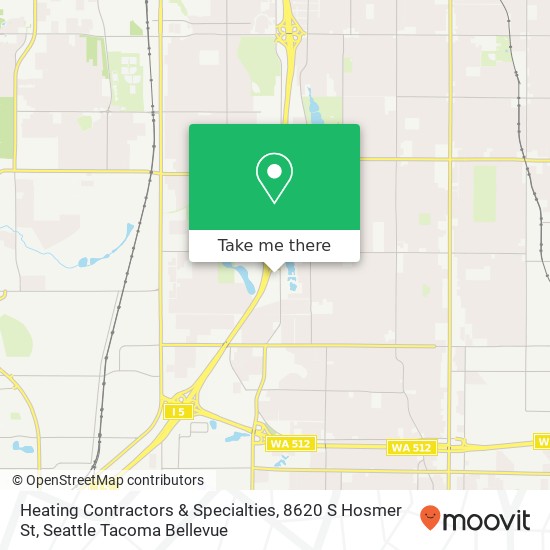 Mapa de Heating Contractors & Specialties, 8620 S Hosmer St